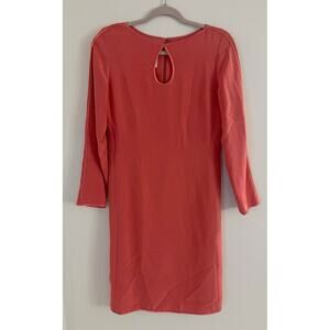Tom and Linda Platt Coral Shift Dress Keyhole Cut Out Size 6